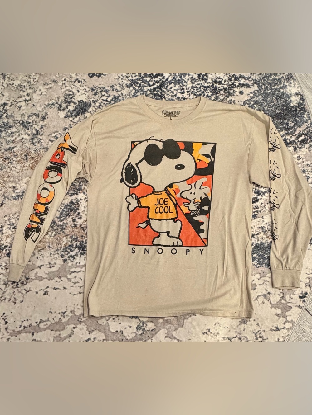 Peanuts Snoopy Joe Cool Long Sleeve Shirt L
